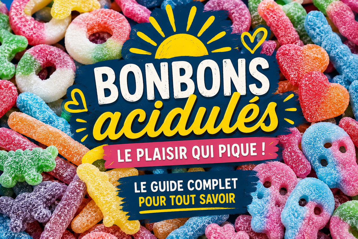Assortiment de bonbons acidulés : confiseries gélifiées, sucrées et piquantes à découvrir chez Sweet Land