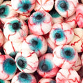 Bonbons Bloody Eyes Vidal en forme d’yeux avec des détails rouges pour Halloween
