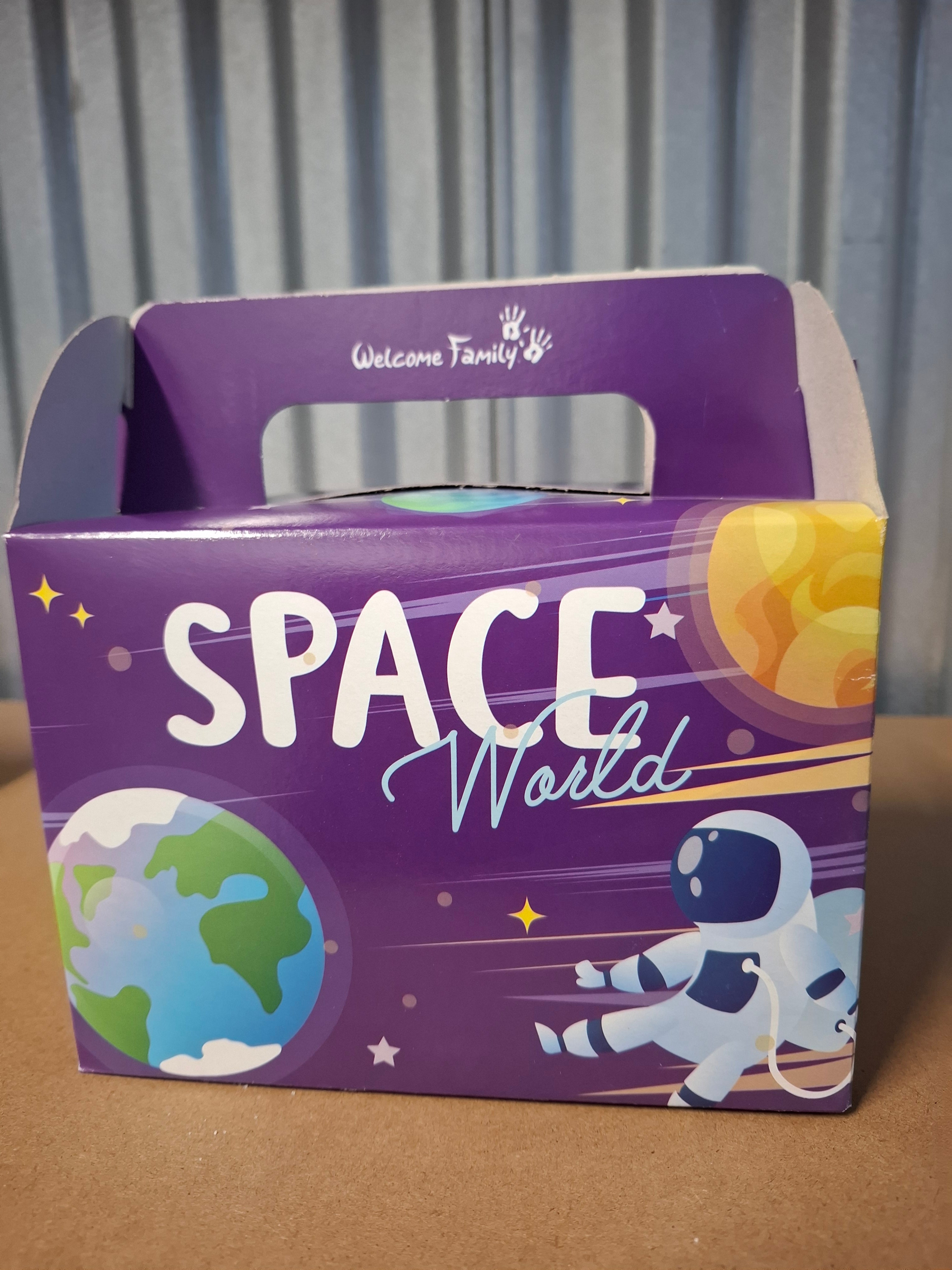 Boîte à bonbons en carton thème espace