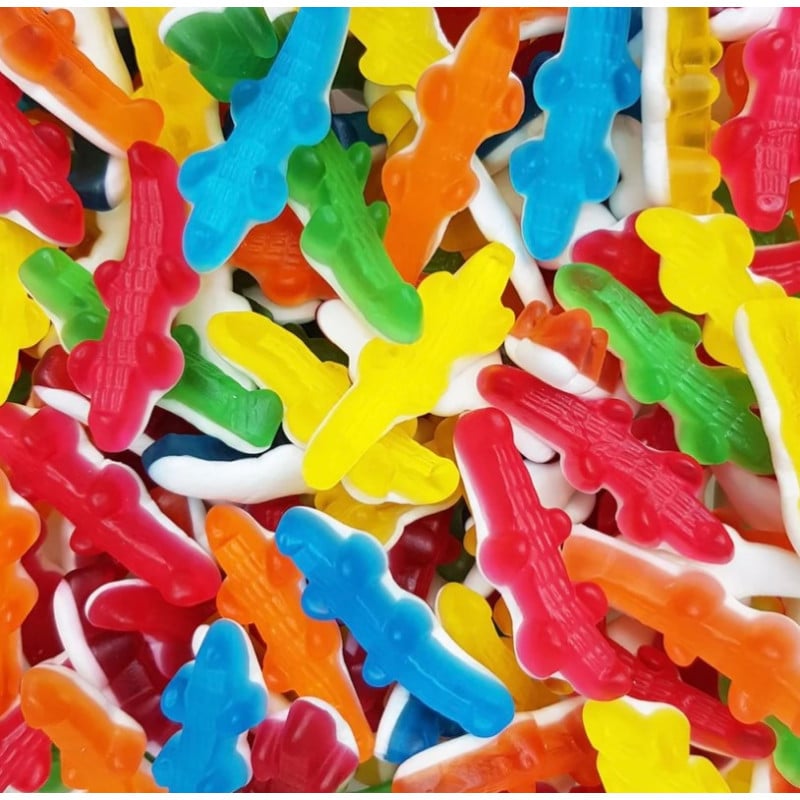 Bonbon crocodile Haribo gélifié aux saveurs fruitées