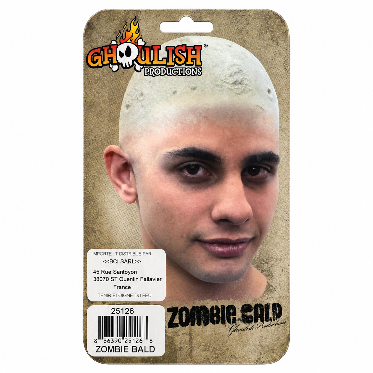 Calotte chauve Zombie Bald Ghoulish Productions pour maquillage de zombie Halloween