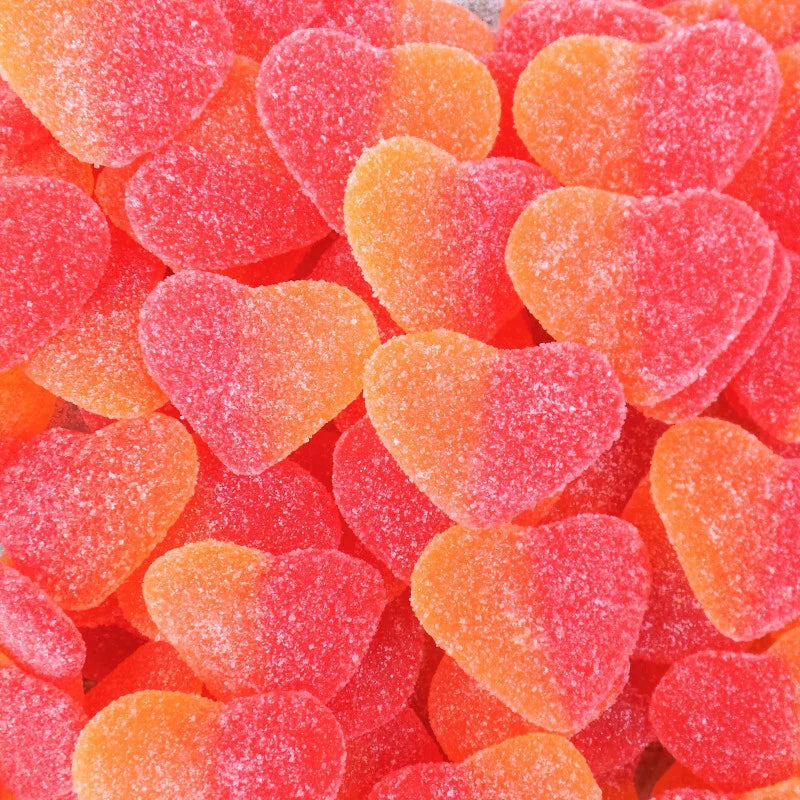 Bonbon Fini cœur pêche texture tendre