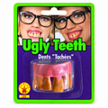 Fausses dents tachées Ugly Teeth Rubie’s dans leur emballage vert et violet