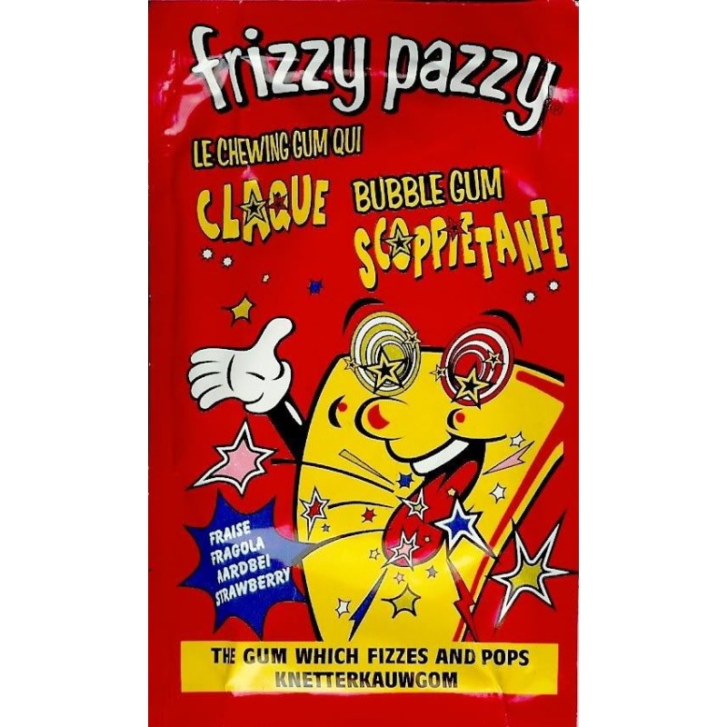 Frizzy Pazzy fraise bonbon pétillant goût fraise à l’unité