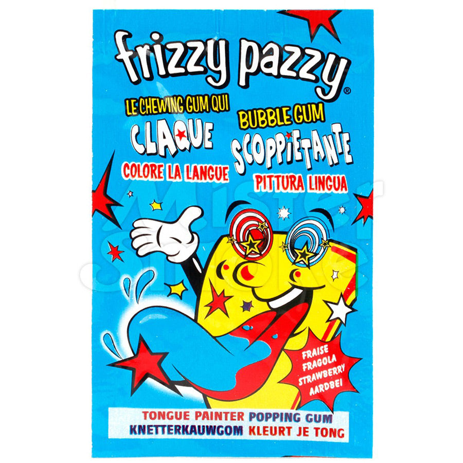 Bonbon Frizzy Pazzy fraise colore langue confiserie pétillante