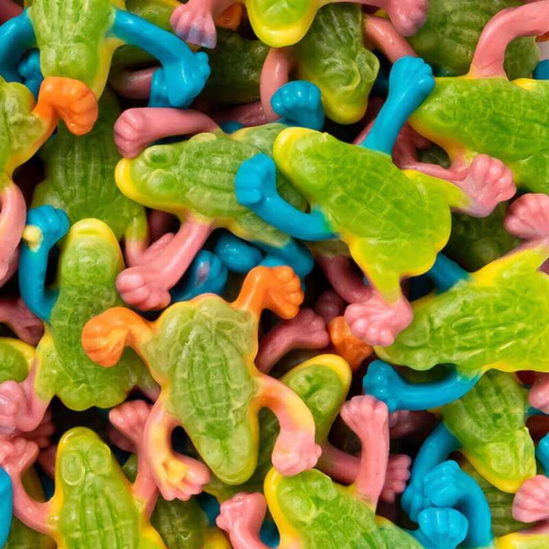 Bonbons Grenouilles fourrées Vidal colorées aux goûts assortis
