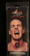 Emballage de la prothèse en latex Ghoulish Productions effet trachéotomie pour maquillage d’Halloween