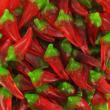 Bonbons Piments Fini rouges gélifiés et très piquants
