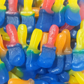 Bonbons pinceaux tache langue multicolores et gélifiés