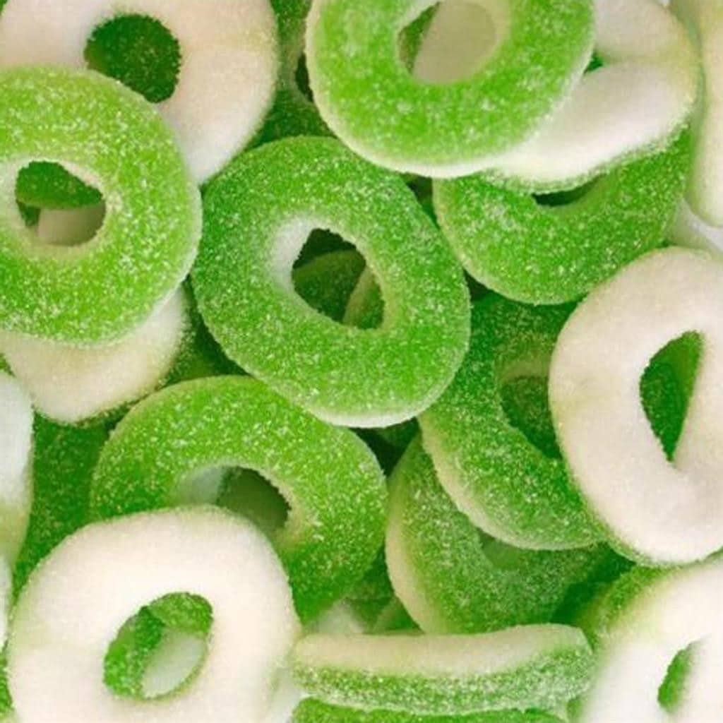 Bonbon rondelle pomme Trolli gélifié goût pomme à l’unité