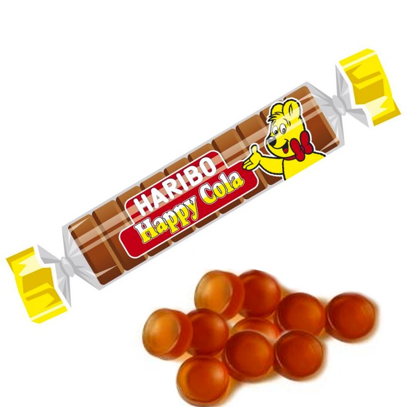 Bonbon roulette cola gélifié goût cola à l’unité