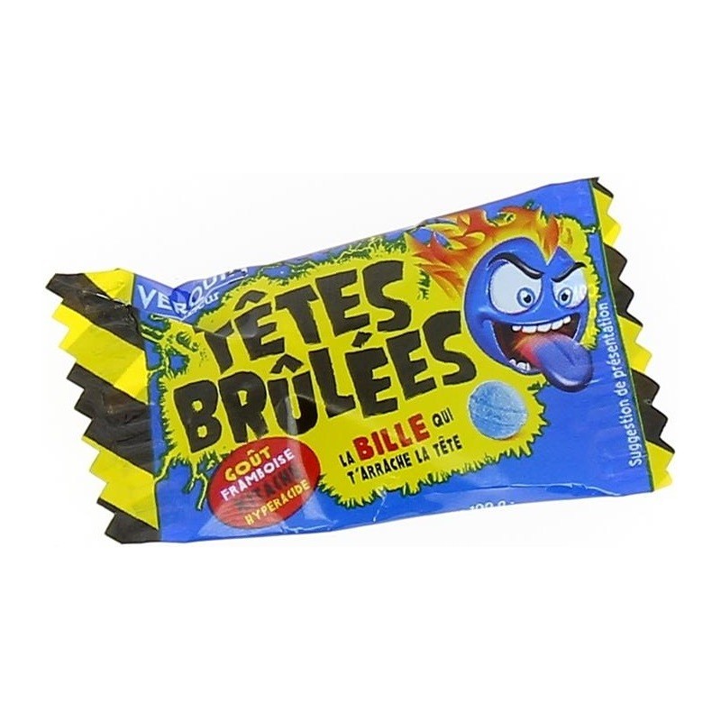 Bonbon acidulé saveur framboise Tête Brûlée Kitache