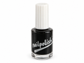Petit flacon de vernis à ongles noir lavable pour maquillage Halloween avec bouchon blanc