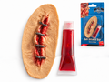Prothèse de fausse cicatrice avec points de suture et tube de faux sang Smiffys